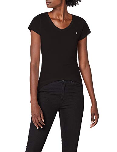 G-STAR RAW Eyben Slim V T Wmn S/s Camiseta, Negro (Black 990), 40 (Talla del fabricante: Large) para Mujer