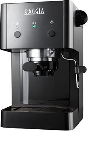Gaggia GG 2016 Independiente Máquina espresso Negro 1 L Manual - Cafetera (Independiente, Máquina espresso, 1 L, De café molido, 950 W, Negro)