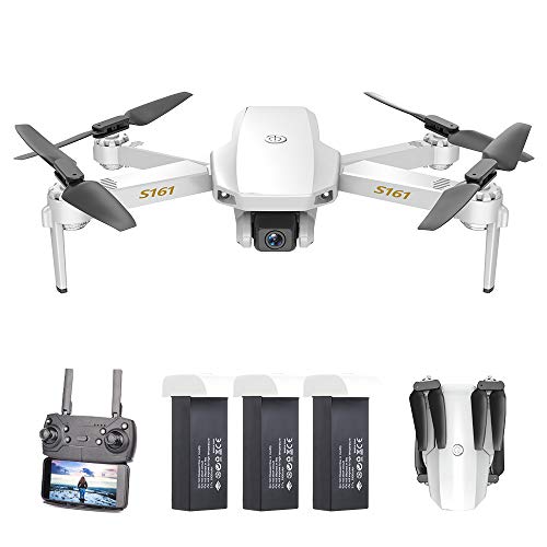 GoolRC CSJ S161 Mini Drone Pro con Cámara 4K Posicionamiento de Flujo óptico Cámara Dual Altitud Hold Gesto Fotos Video 3D FILP RC Quadcopter(Posicionamiento de Flujo óptico & 3 Batería) GoolRC CSJ S161 Mini Drone Pro con Cámara 4K Posicionamiento de Flujo óptico Cámara Dual Altitud Hold Gesto Fotos Video 3D FILP RC Quadcopter(Posicionamiento de Flujo óptico & 3 Batería)