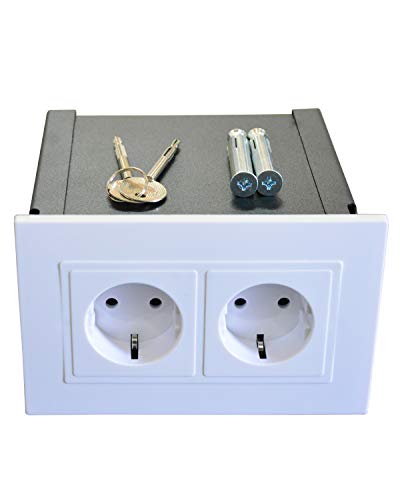 Gravitis Secreto caja fuerte de pared - Almacenamiento seguro para sus objetos de valor en esta caja de seguridad con enchufe oculto.