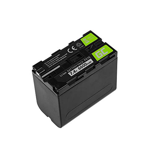 Green Cell® Batería para Cámara Sony HDR-FX1E, Full Decoded (Li-Ion Celdas 6600mAh 7.4V)