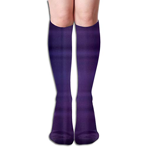 GuoJJ Calcetines de compresión de tela Scott púrpura abstracto Calcetines hasta la rodilla para adultos Calcetines de gimnasio al aire libre 50 cm 19.7 pulgadas