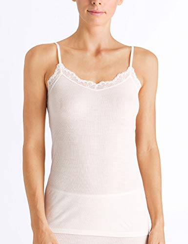 Hanro Woolen Lace Spaghetti Top Camiseta térmica, Beige (Vanilla 071203), 46 (Talla del Fabricante: Medium) para Mujer