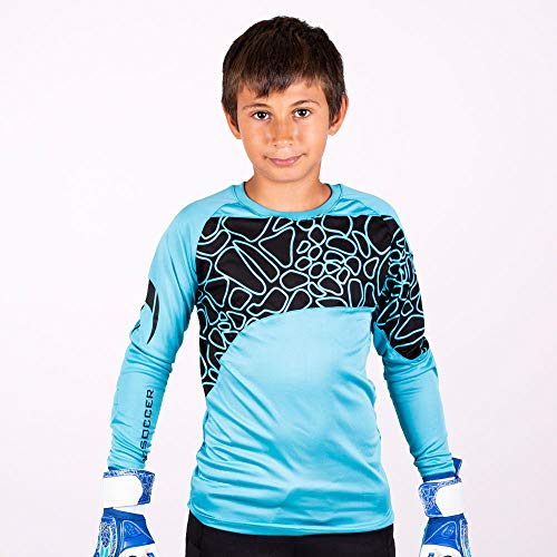 HO Soccer Jersey Furious Camiseta De Portero, Unisex niños, Azul/Negro, 8