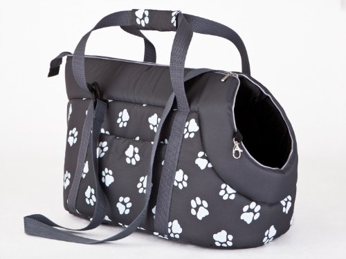 Hobbydog Bolsa de Transporte para Perros y Gatos, tamaño 2, Color Gris con Patas impresión