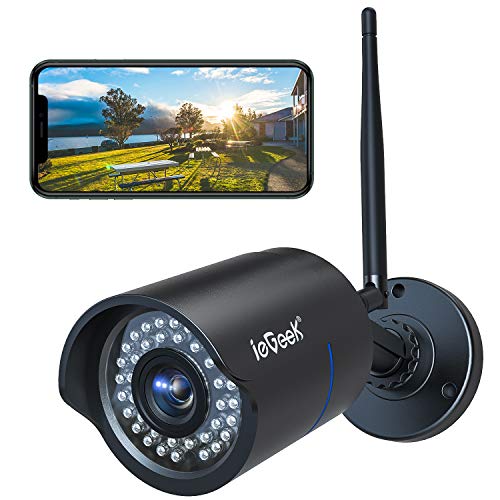 ieGeek Cámara de Vigilancia Exterior, Cámara de Seguridad Wi-Fi 1080P, Versión Nocturna 25M, Impermeable IP66, Detección de Movimiento, Empuje de Alarma, Vista Remota con Android/iOS/PC ieGeek Cámara de Vigilancia Exterior, Cámara de Seguridad Wi-Fi 1080P, Versión Nocturna 25M, Impermeable IP66, Detección de Movimiento, Empuje de Alarma, Vista Remota con Android/iOS/PC