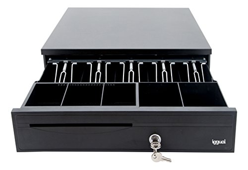 iggual - Iron-30 | Cajon Portamonedas RJ11 Negro con 5 Compartimentos de Billetes y 5 Compartimentos de Monedas iggual - Iron-30 | Cajon Portamonedas RJ11 Negro con 5 Compartimentos de Billetes y 5 Compartimentos de Monedas