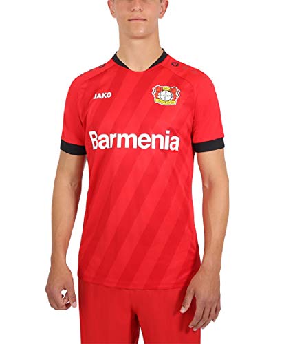 JAKO - Camiseta para Hombre, diseño del Bayer 04 Leverkusen, Temporada 19/20, Deutscher Fussball, Evergreen, Home, (Temporada 19/20), Hombre, Color Rojo, tamaño XXX-Large