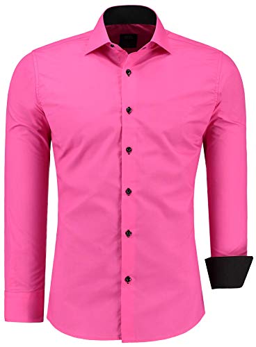 camisa rosa fucsia hombre