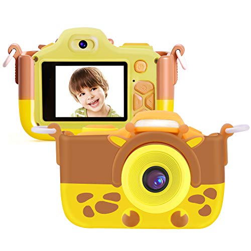 Kriogor Cámara de Fotos para Niños, Juguete Digital Cámara Selfie Flash 2 Pulgadas 12MP 1080P HD Niño Niña Cumpleaños (Tarjeta Micro SD Incluida)