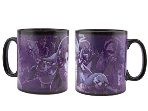 Legend of Zelda – Taza de café con efecto térmico XXL – Majoras Mask – Cerámica – Negro – Caja de regalo