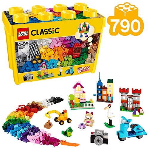 LEGO Classic - Caja de ladrillos creativos grande, Set de Construcción con ladrillos de colores, Juguete Creativo y divertido a partir de 4 años, incluye separador de piezas (10698)