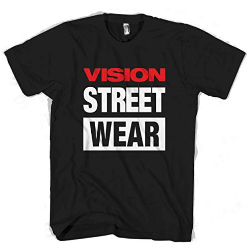 liyidong Vision Street Wear Camiseta Negra Casual de Moda para Hombre