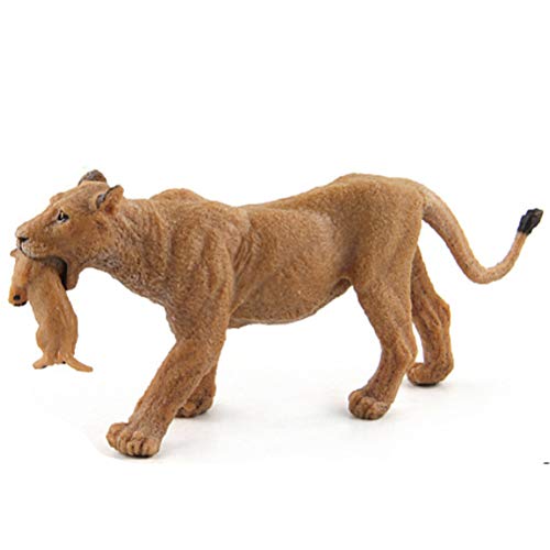 MeiLiu Juguetes Modelo león, Modelos estáticos de Animales Salvajes (león Macho / león Madre / pequeño león), Juguetes educativos para niños