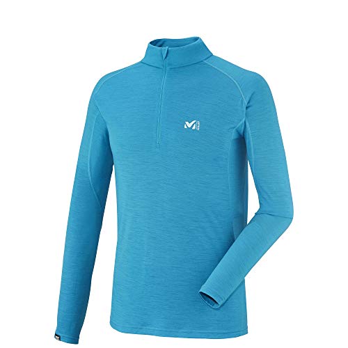 MILLET C Wool Blend 150 Zip LS Camiseta Interior para Hombre, Hombre, Color Azul eléctrico, tamaño FR : S (Taille Fabricant : S)