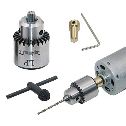 Mini portabrocas eléctrico de 0,4 – 4 mm, portatil de mano taladro de mano grifo montado para eje de motor Mini portabrocas eléctrico de 0,4 – 4 mm, portatil de mano taladro de mano grifo montado para eje de motor