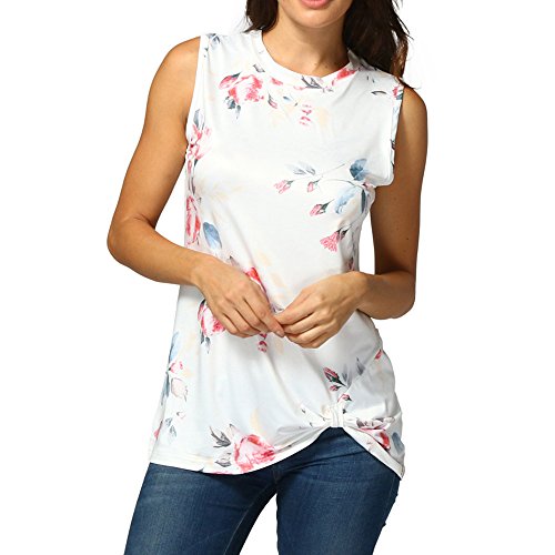 MOMOXI Chaleco para Mujer, Camiseta sin Mangas de la impresión de la Camisola del Chaleco Atractivo de la Blusa del o Cuello de Las Blusa Camiseta Mujeres T-Shirt Tops Chaleco De Encaje 2019 Elegante