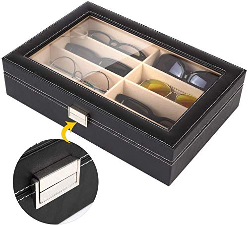 MVPOWER Caja para Gafas con 8 Estuches para Guardar y Almacenar Anteojos, Organizador y Soporte de Gafas de Sol MVPOWER Caja para Gafas con 8 Estuches para Guardar y Almacenar Anteojos, Organizador y Soporte de Gafas de Sol