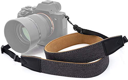 MyGadget Correa Universal para Camara Fotográfica - Bandolera Ajustable de Piel Sintética y Tela para Camaras Digitales Reflex Olympus Sony Nikon Canon