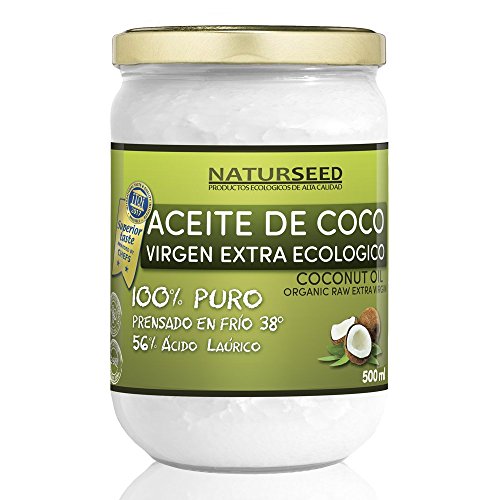 Naturseed - Aceite de coco Virgen Extra Orgánico - Para uso Estético, en Cocina y Masajes, 500 ml Naturseed - Aceite de coco Virgen Extra Orgánico - Para uso Estético, en Cocina y Masajes, 500 ml