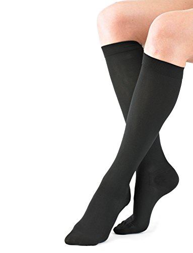 Neo G Travel & Flight Compression Socks - Calcetines unisex de compresión para viajes y vuelos, Compresión de grado médico, Negro, M (37-40 EU)