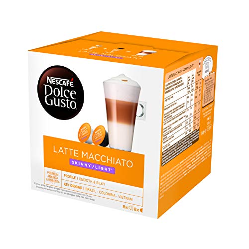 NESACAFÉ Dolce Gusto | Capsulas de Café Latte Macchiato Light - Pack de 3 x 16 Cápsulas - Total: 48 Cápsulas