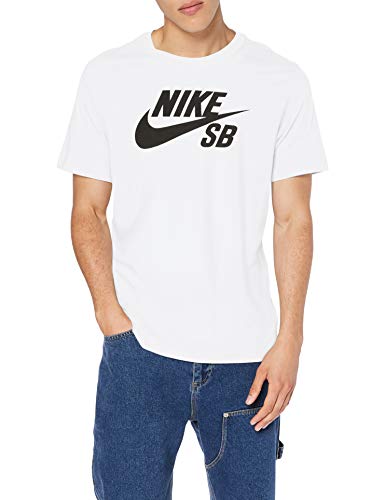 NIKE M SB Dri-FIT Camiseta, Hombre, Negro (Black/White), XL