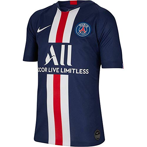 NIKE PSG Y Nk BRT Stad JSY SS Hm Camiseta, Unisex niños, Midnight Navy/White, XS NIKE PSG Y Nk BRT Stad JSY SS Hm Camiseta, Unisex niños, Midnight Navy/White, XS