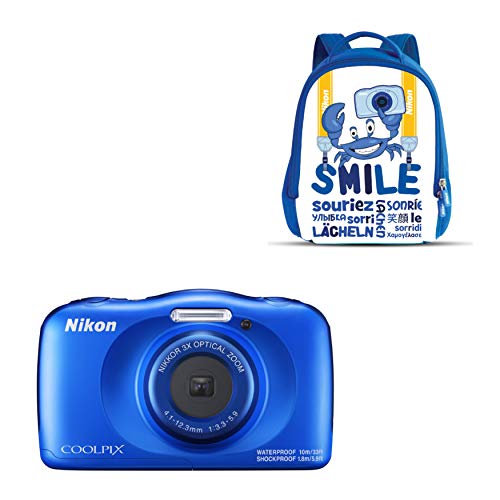 Nikon Coolpix W 150 - Cámara Digital compacta de 13.2 MP (Pantalla LCD de 3", Video Full HD, Impermeable, estabilizador óptico) Azul