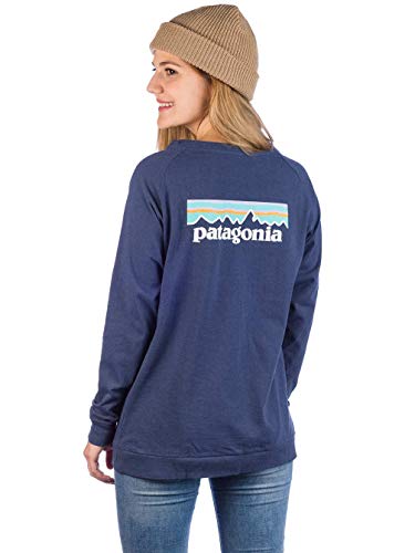 Patagonia W's L/S Pastel P-6 Logo Responsibili-tee Camiseta De Manga Larga, Mujer, Dolomite Blue, S
