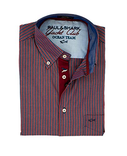 Paul & Shark Camisa Slim Fit Blu A Righe 38