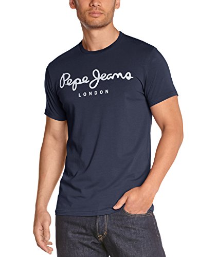 Pepe Jeans Original Stretch Camiseta, Azul (Navy 595), X-Large para Hombre Pepe Jeans Original Stretch Camiseta, Azul (Navy 595), X-Large para Hombre