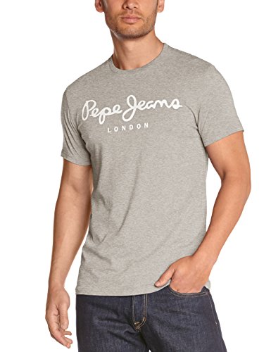 Pepe Jeans Original Stretch, Camiseta para Hombre, Gris (Grey Marl), Large Pepe Jeans Original Stretch, Camiseta para Hombre, Gris (Grey Marl), Large