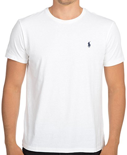 Polo Ralph Lauren Camiseta con cuello circular de hombre (Large, White)