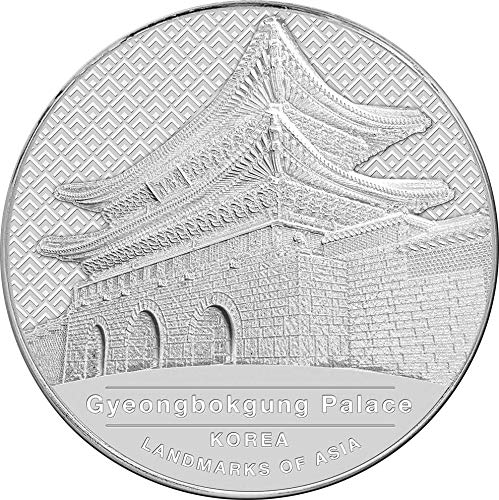 Power Coin GYEONGBOKGUNG Palace Proof Landmarks of Asia Korea 2 Oz Moneda Plata 5000 Riels Cambodia 2020