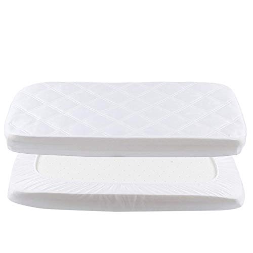 Protector Cuna Cubrecolchón Impermeable de Cama Bebé, Colcha de Bebé Impermeable, Cubre Colchon Acolchado de Tamaño 50 x 90cm de YOOFOSS Protector Cuna Cubrecolchón Impermeable de Cama Bebé, Colcha de Bebé Impermeable, Cubre Colchon Acolchado de Tamaño 50 x 90cm de YOOFOSS
