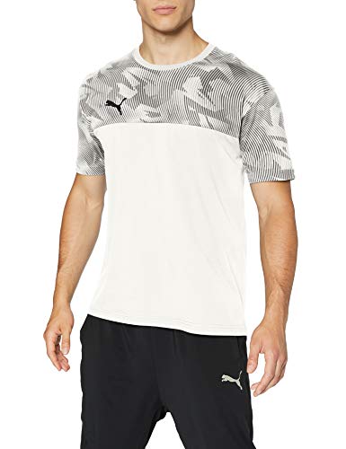 PUMA Cup Casuals tee Camiseta, Hombre, Blanco (Whisper White Black), L PUMA Cup Casuals tee Camiseta, Hombre, Blanco (Whisper White Black), L