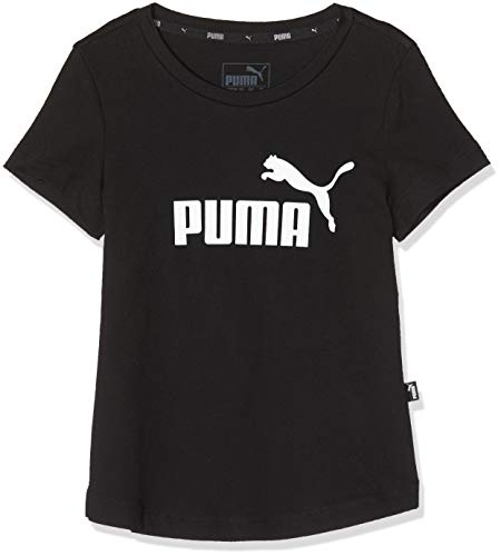 PUMA Essentials G tee Camiseta de Manga Corta, Niñas, Negro (Cotton Black), 152