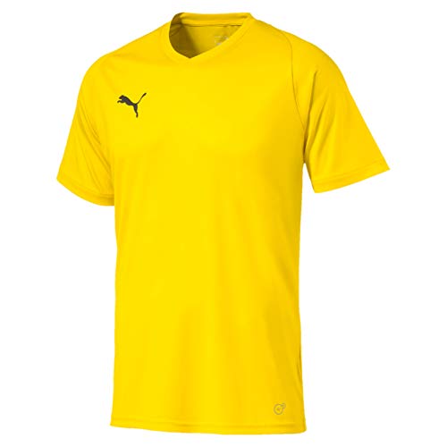 Puma Liga CR H Camiseta de Manga Corta, Hombre, Amarillo (Cyber Yellow Black), L