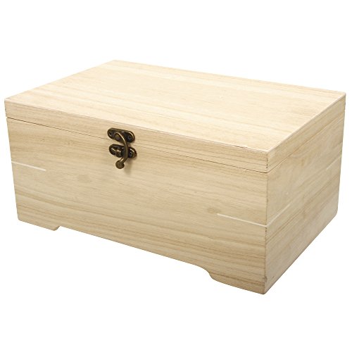 RAYHER - 62196000 - Caja de Madera con Accesorio, 2 Teilig, 28 x 18 x 13,5 cm, 6 Compartimentos