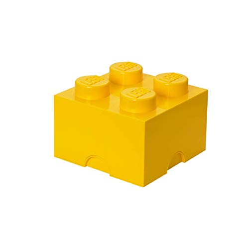 Room Copenhagen 4003 Ladrillo de Almacenamiento de 4 espigas de Lego, Caja de almacenaje apilable, 5,7 l, Amarillo, Bright Yellow