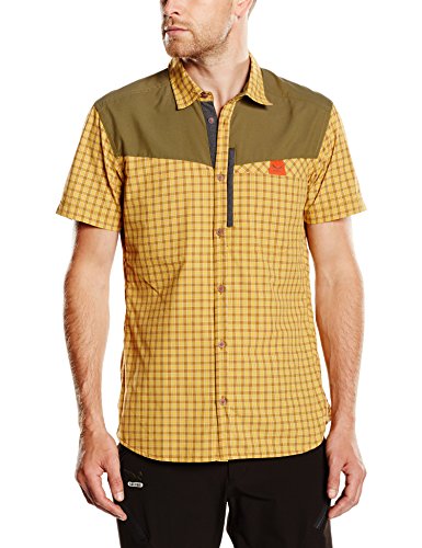SALEWA Hemd Pordoi Dry M Short Sleeve Shirt - Camisa/Camiseta para Hombre, Color marrón (m Nugget/Bronze/Chal), Talla m