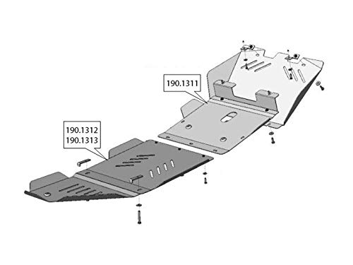 SHERIFF 1312 Protección de caja de cambios y tránsfer en aluo para Land Cruiser 90 de 1996 a 2001