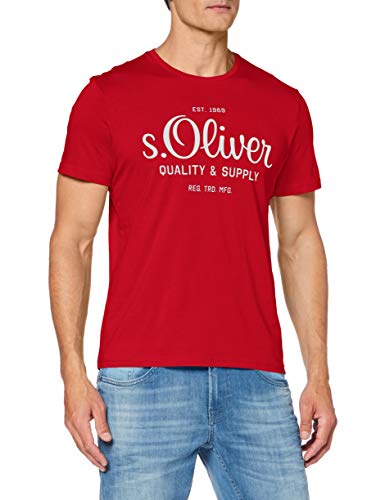 s.Oliver 03.899.32.5264 Camiseta, Rojo (Red 3185), X-Large para Hombre
