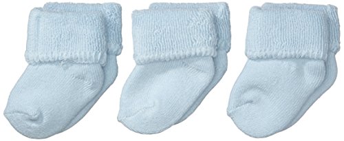 Sterntaler Primeros Calcetines Pack de 3, Edad: a partir de 0 meses, Talla: Recién nacidos (Talla 0), Azul celeste (Azul)