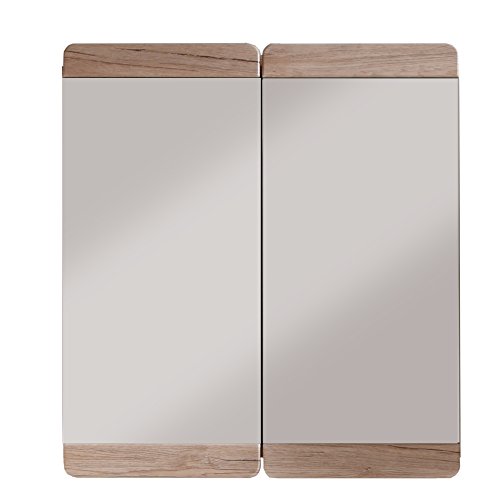 trendteam Camerino de baño con espejo Espejo Malea, 65 x 70 x 15 cm en acabado roble claro San Remo con mucho espacio trendteam Camerino de baño con espejo Espejo Malea, 65 x 70 x 15 cm en acabado roble claro San Remo con mucho espacio