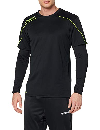 Uhlsport Stream 22 Goalkeeper Shirt Camiseta De Portero, Hombre, negro/amarillo fluor, XXL