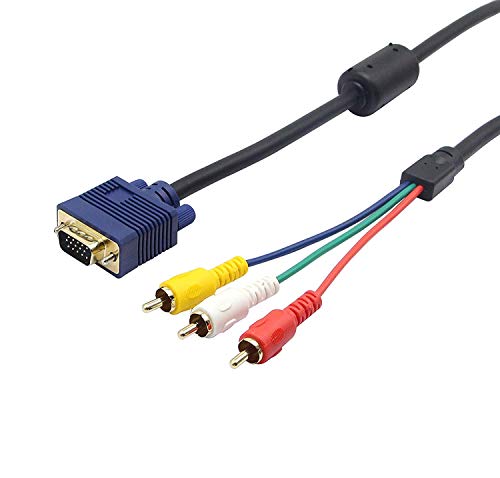 VGA/HD15/RGB a 3 RGB Componente para TV/HDTV Cable 5 pies, QiCheng&LYS VGA/HD15/RGB a 3 RGB Componente para TV/HDTV Cable 5 pies, QiCheng&LYS
