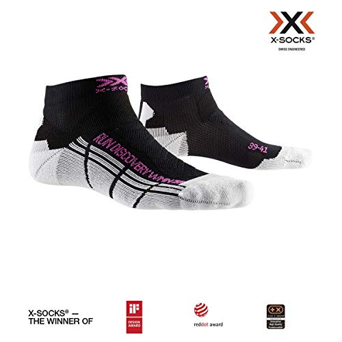 X-Socks Run Discovery WMN Socks, Mujer, Opal Black/Arctic White, 37-38