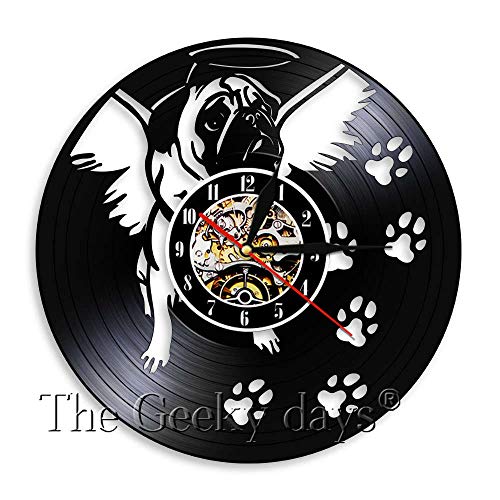 XCJX Inglés Bulldog Pug Vinilo Reloj de Pared 3D Bulldog británico Cachorros Reloj de Tiempo decoración del hogar Perro Amante de Las Mascotas 30x30cm sin luz sin batería XCJX Inglés Bulldog Pug Vinilo Reloj de Pared 3D Bulldog británico Cachorros Reloj de Tiempo decoración del hogar Perro Amante de Las Mascotas 30x30cm sin luz sin batería